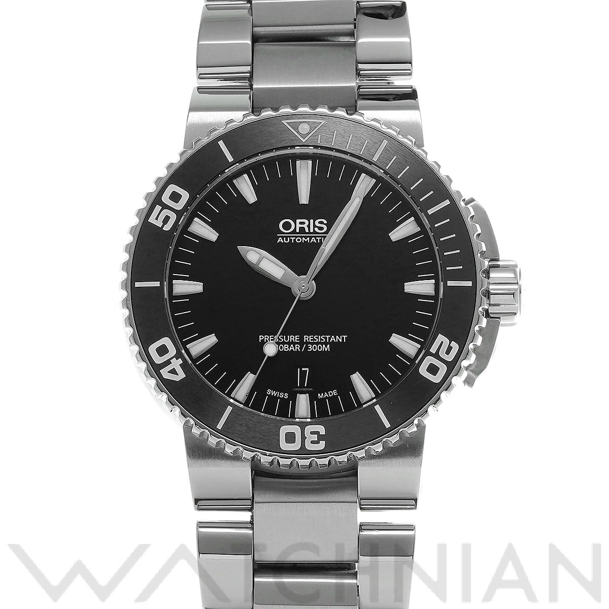 オリス / ORIS アクイス デイト 01 733 7653 4154-07 8 26 01PEB ブラック メンズ 時計 【中古】【wristwatch】