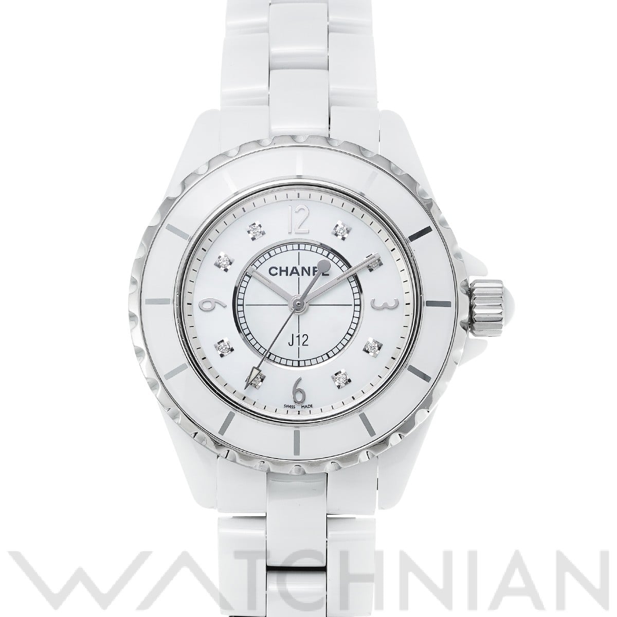 シャネル / CHANEL J12 33MM H2422 ホワイトシェル/ダイヤモンド レディース 時計 【中古】【wristwatch】