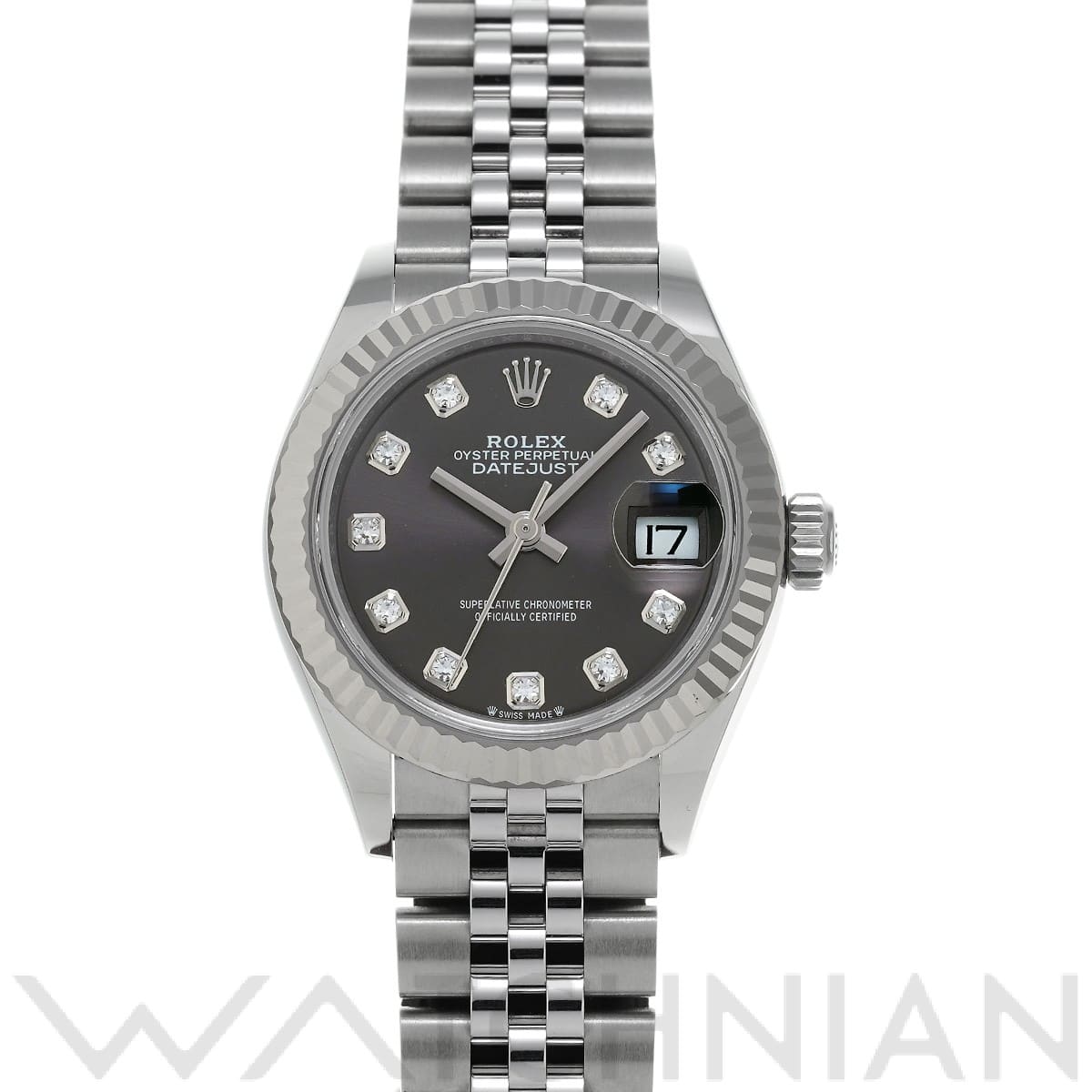 ロレックス レディ デイトジャスト 28 279174G ダークグレー/ダイヤモンド レディース 時計 【中古】【wristwatch】