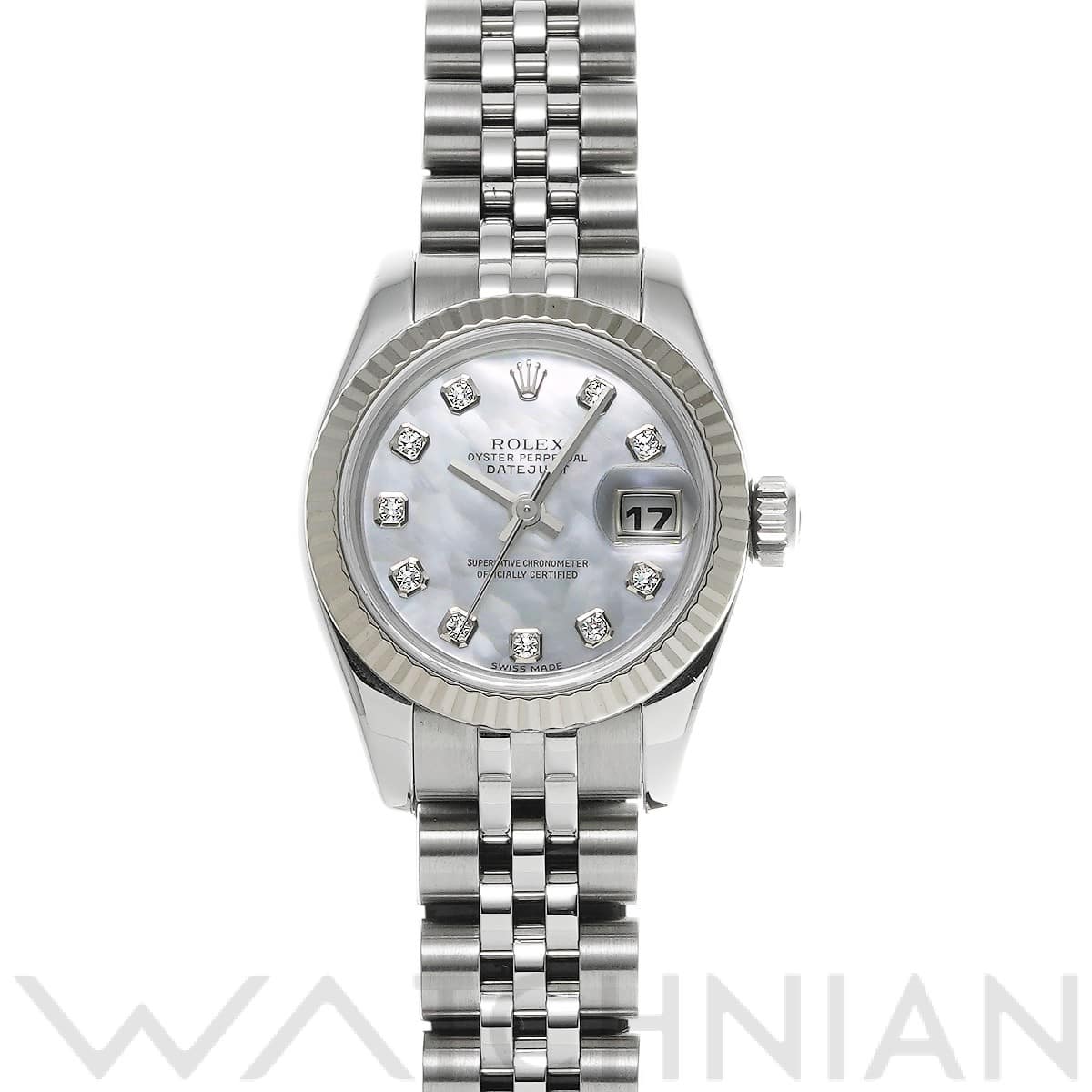 ロレックス レディ デイトジャスト 26 179174G ホワイトシェル/ダイヤモンド レディース 時計 【中古】【wristwatch】