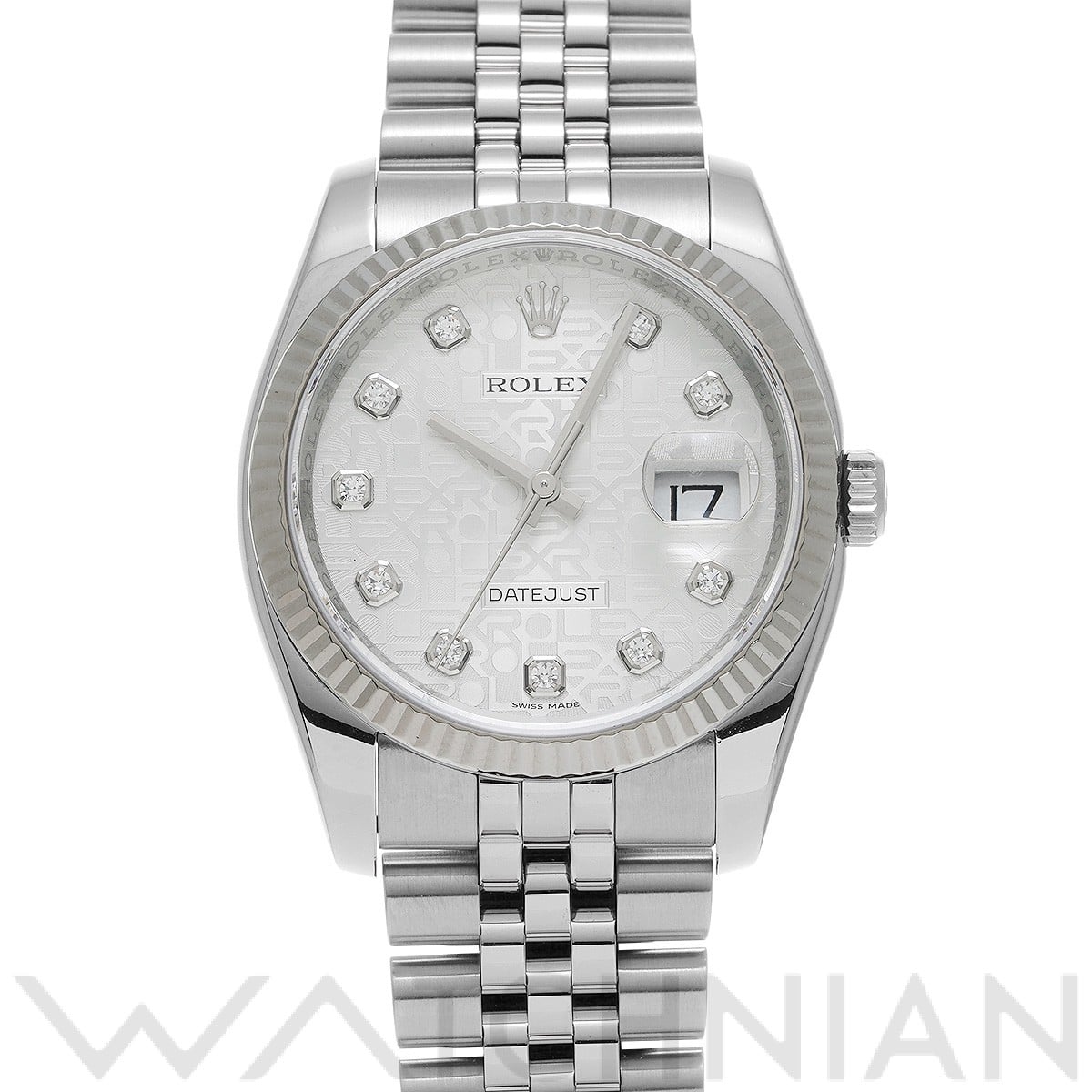 ロレックス デイトジャスト 36 116234G シルバーコンピュータ/ダイヤモンド メンズ 時計 【中古】【wristwatch】