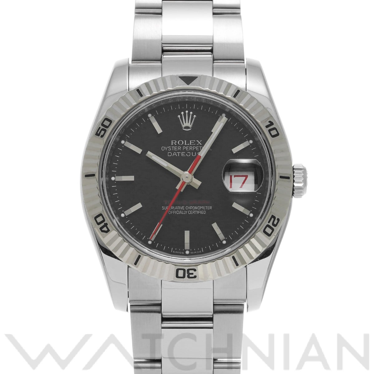 ロレックス デイトジャスト ターノグラフ 116264 ブラック メンズ 時計 【中古】【wristwatch】