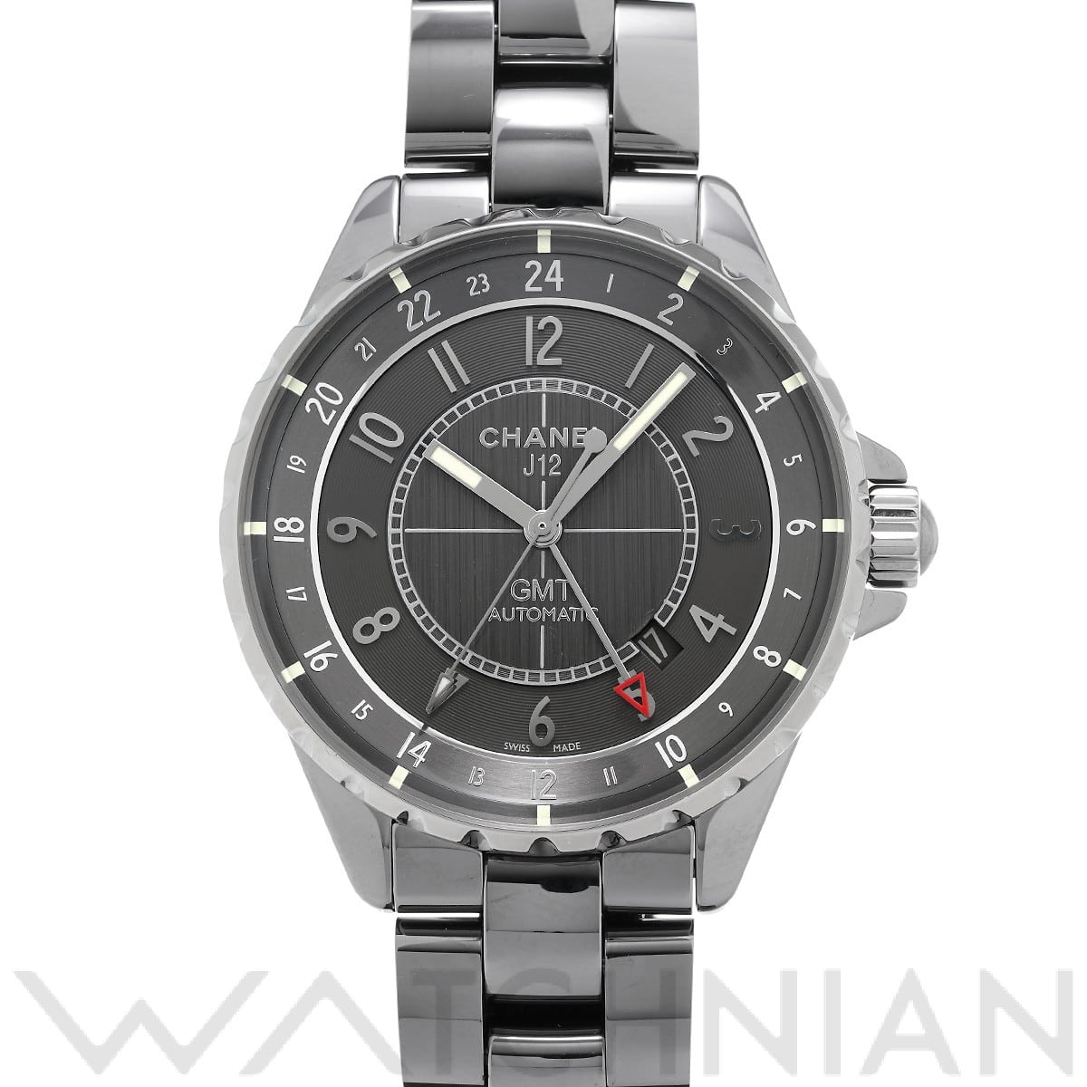 シャネル J12 クロマティック GMT 41MM H3099 グレー メンズ 時計 【中古】【wristwatch】