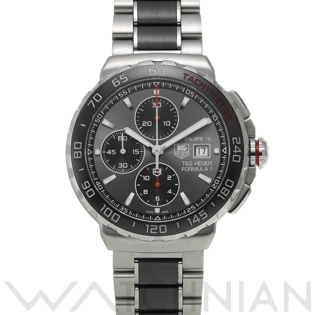 タグ ホイヤー / TAG HEUER フォーミュラ1 キャリバー16 クロノグラフ CAU2011.BA0873 グレー/ブラック メンズ 時計 【中古】【wristwatch】