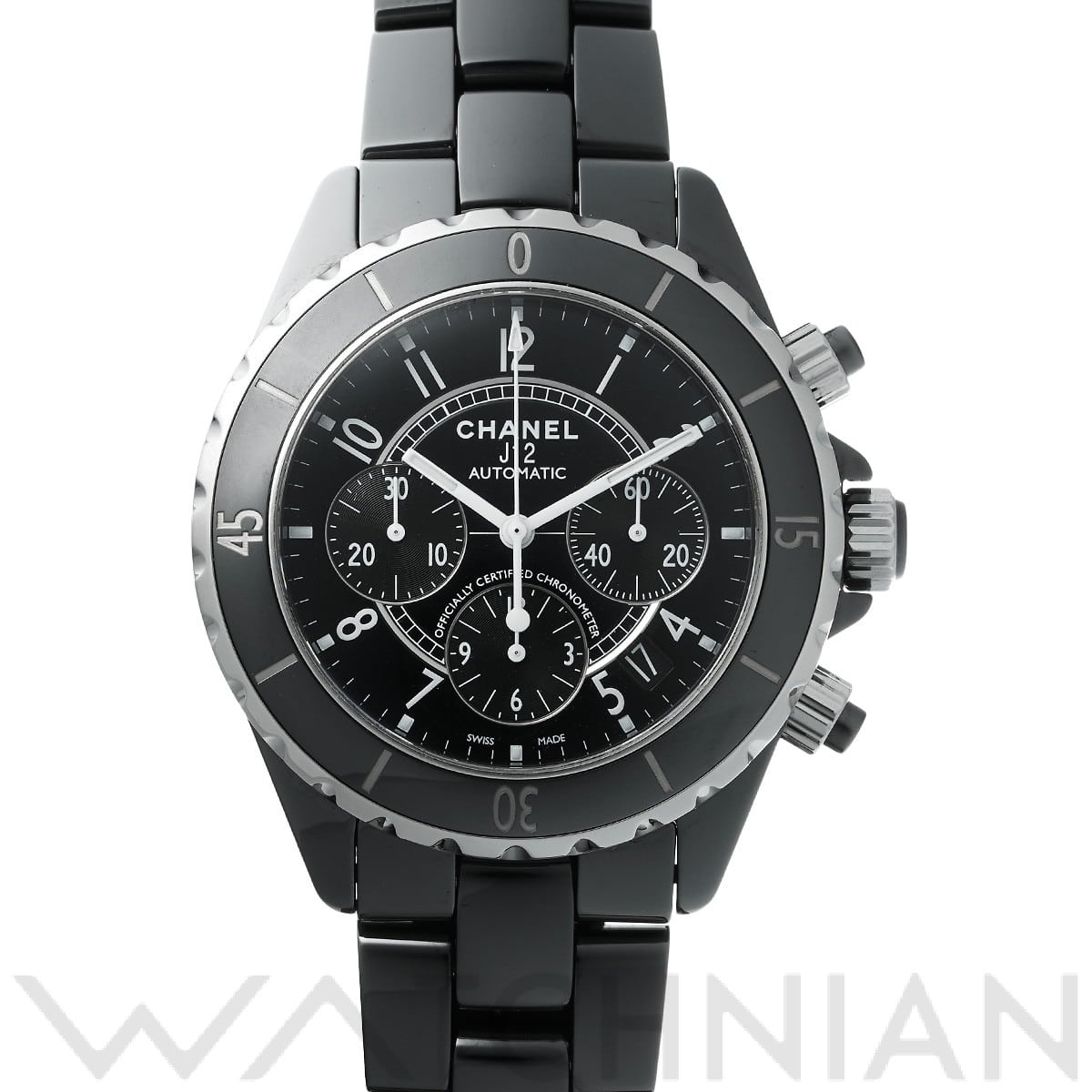 シャネル / CHANEL J12 クロノグラフ 41MM H0940 ブラックラッカー メンズ 時計 【中古】【wristwatch】