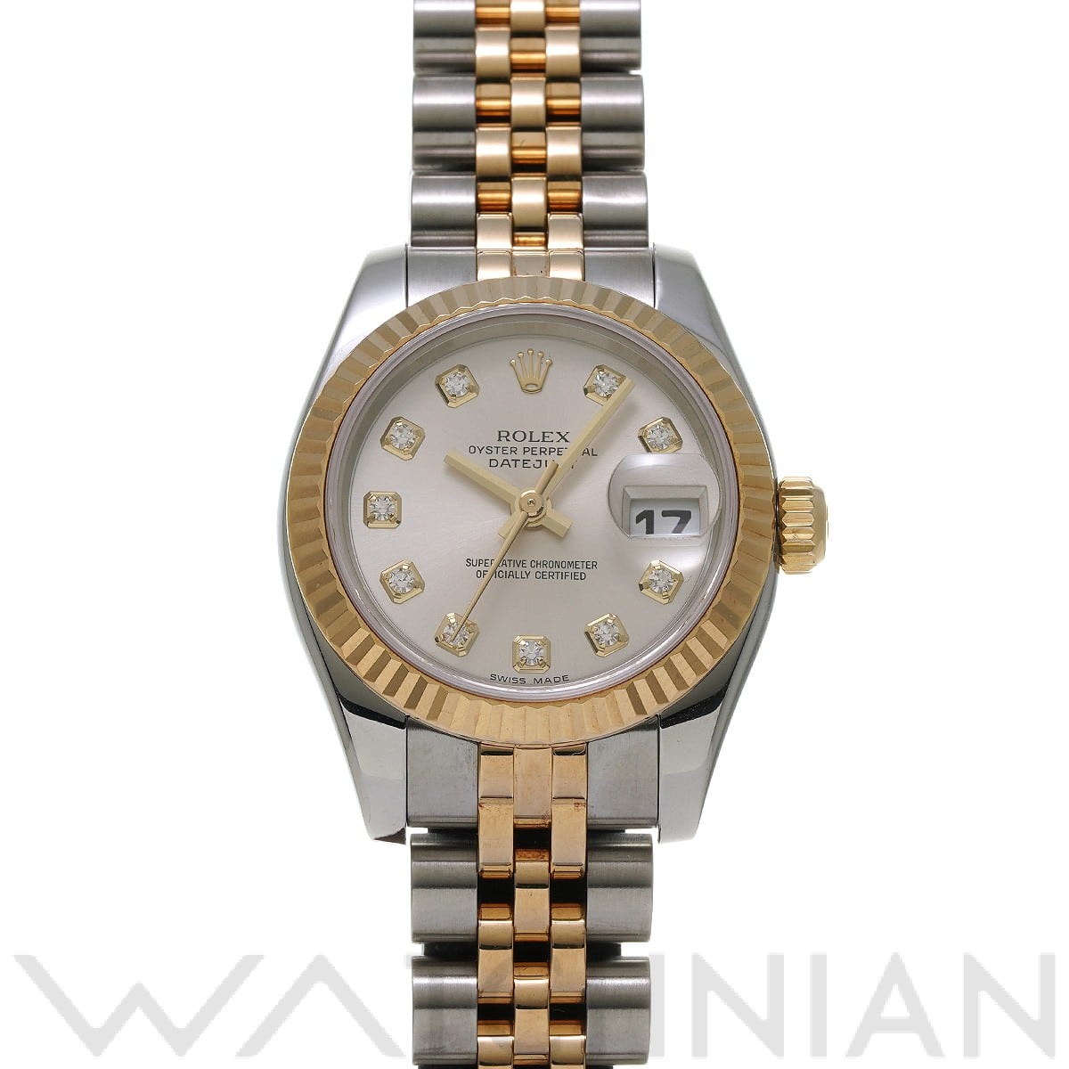 ロレックス レディ デイトジャスト 26 179173G シルバー/ダイヤモンド レディース 時計 【中古】【wristwatch】