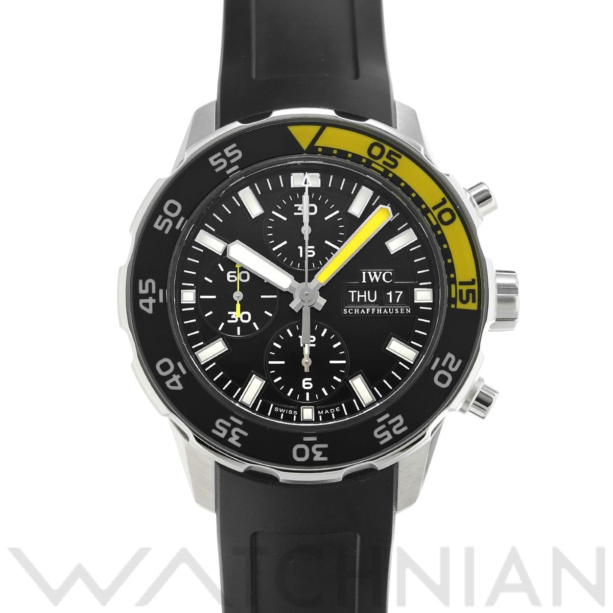 IWC アクアタイマー クロノグラフ IW376709 ブラック メンズ 時計 【中古】【wristwatch】
