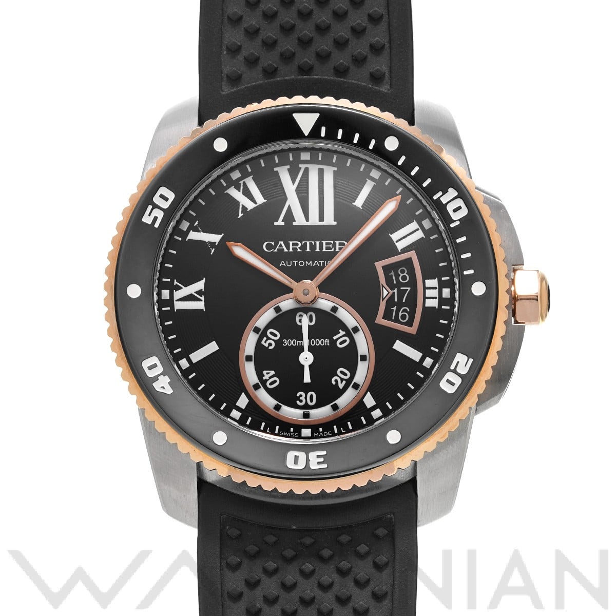 カリブル ドゥ カルティエ ダイバー W7100055 ブラック カルティエ CARTIER メンズ 【中古】