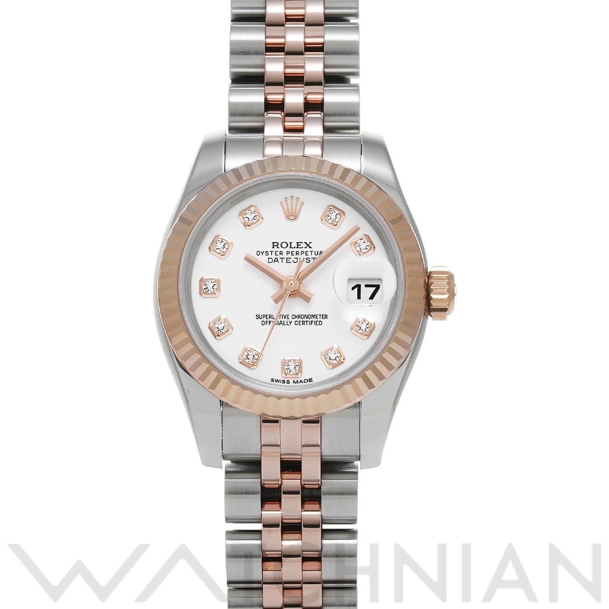 ロレックス レディ デイトジャスト 26 179171G ホワイト/ダイヤモンド レディース 時計 【中古】【wristwatch】