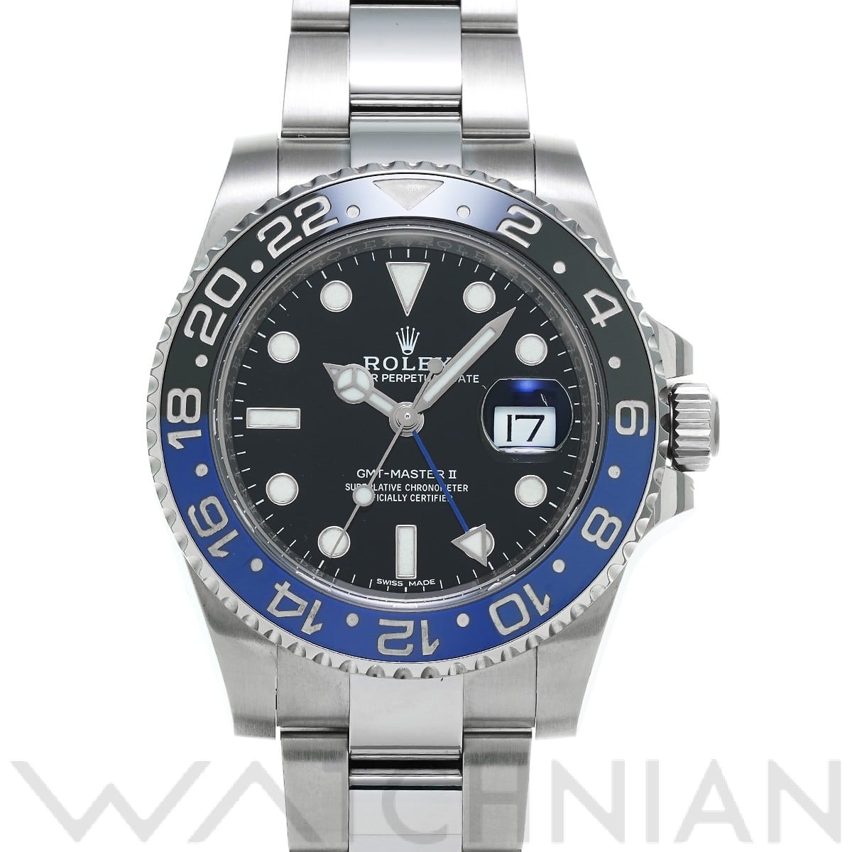 ロレックス GMTマスターII 116710BLNR ブラック メンズ 時計 【中古】【wristwatch】