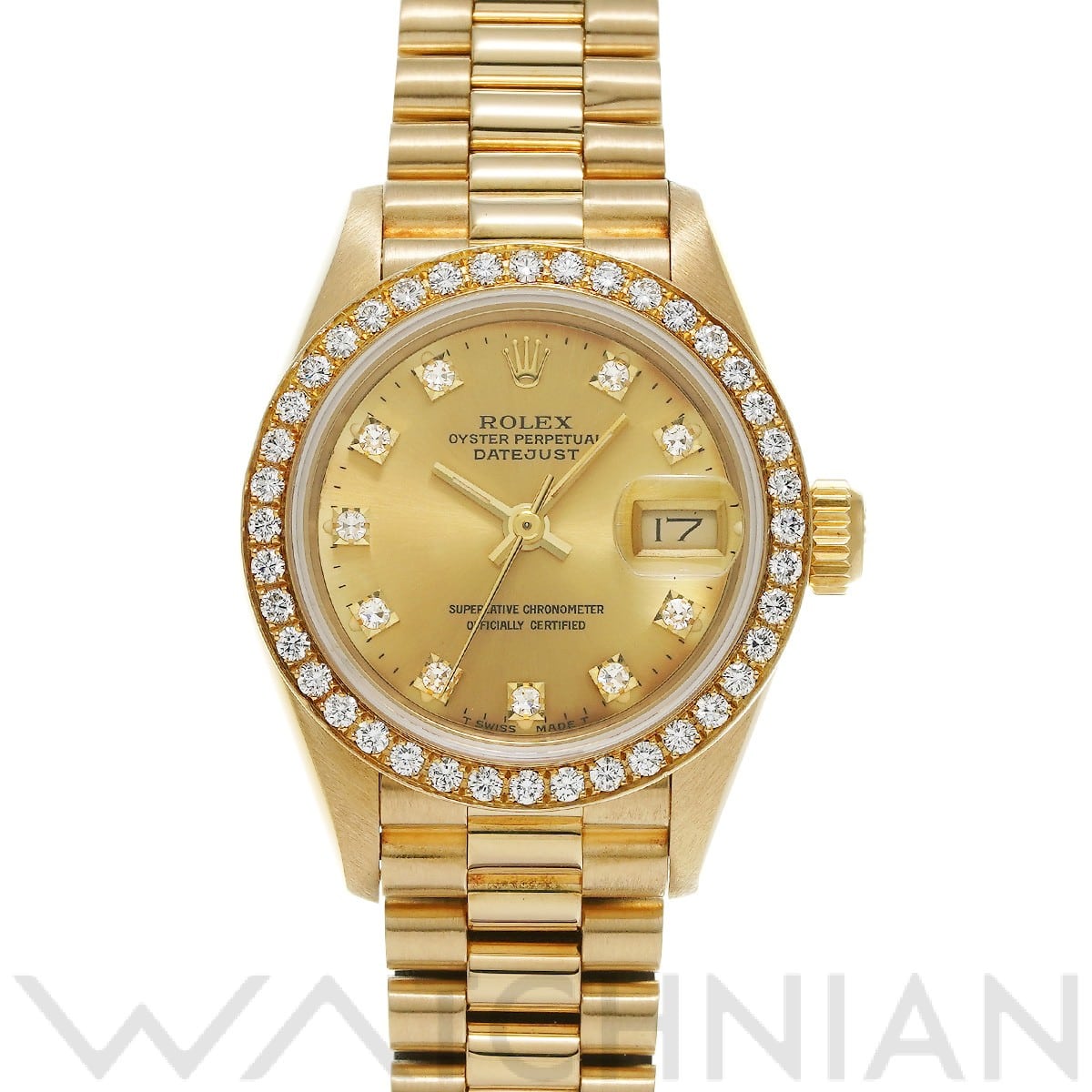 ロレックス / ROLEX デイトジャスト 69138G シャンパン/ダイヤモンド レディース 時計 【中古】【wristwatch】