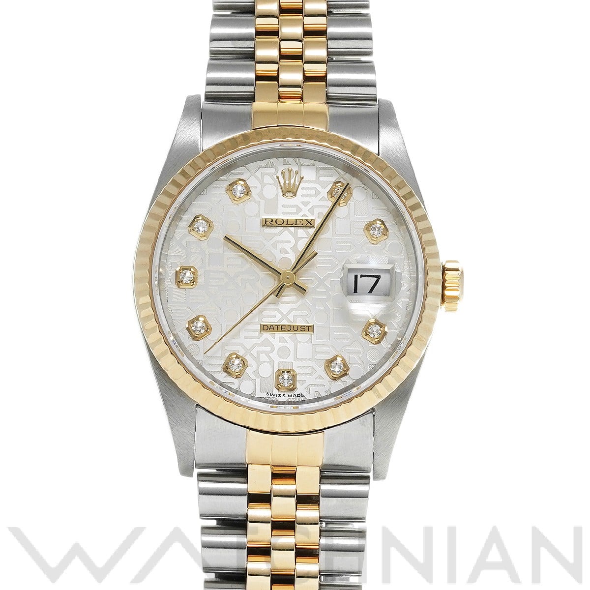 ロレックス デイトジャスト 16233G シルバーコンピュータ/ダイヤモンド メンズ 時計 【中古】【wristwatch】