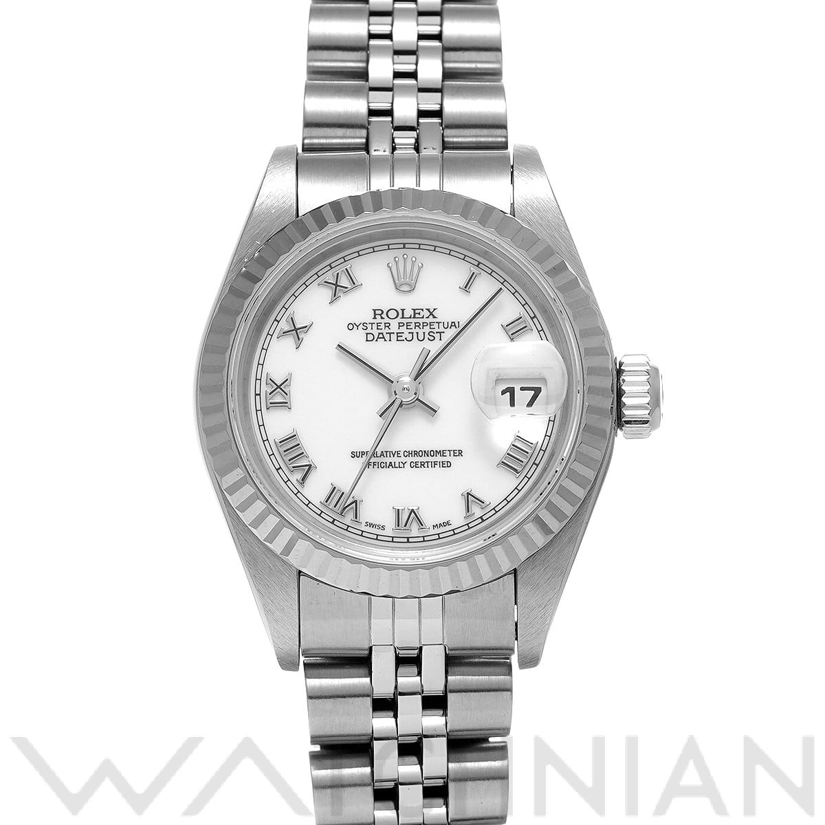 ロレックス デイトジャスト 79174 ホワイト レディース 時計 【中古】【wristwatch】