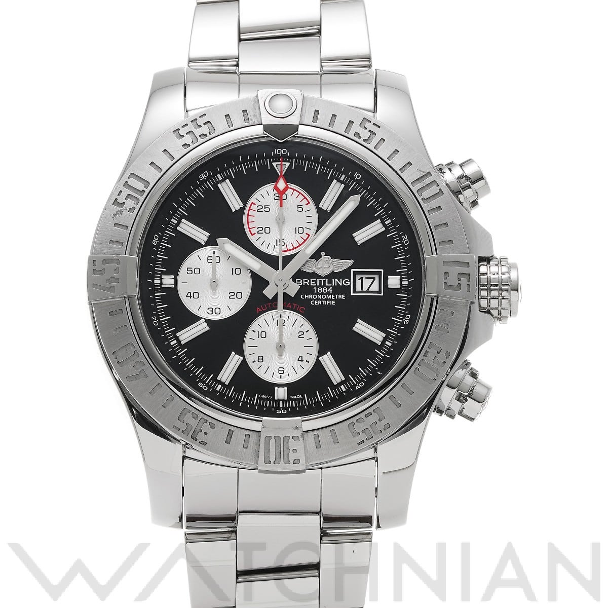 ブライトリング / BREITLING スーパーアベンジャー II A1337111/BC29 ブラック/シルバー メンズ 時計 【中古】【wristwatch】