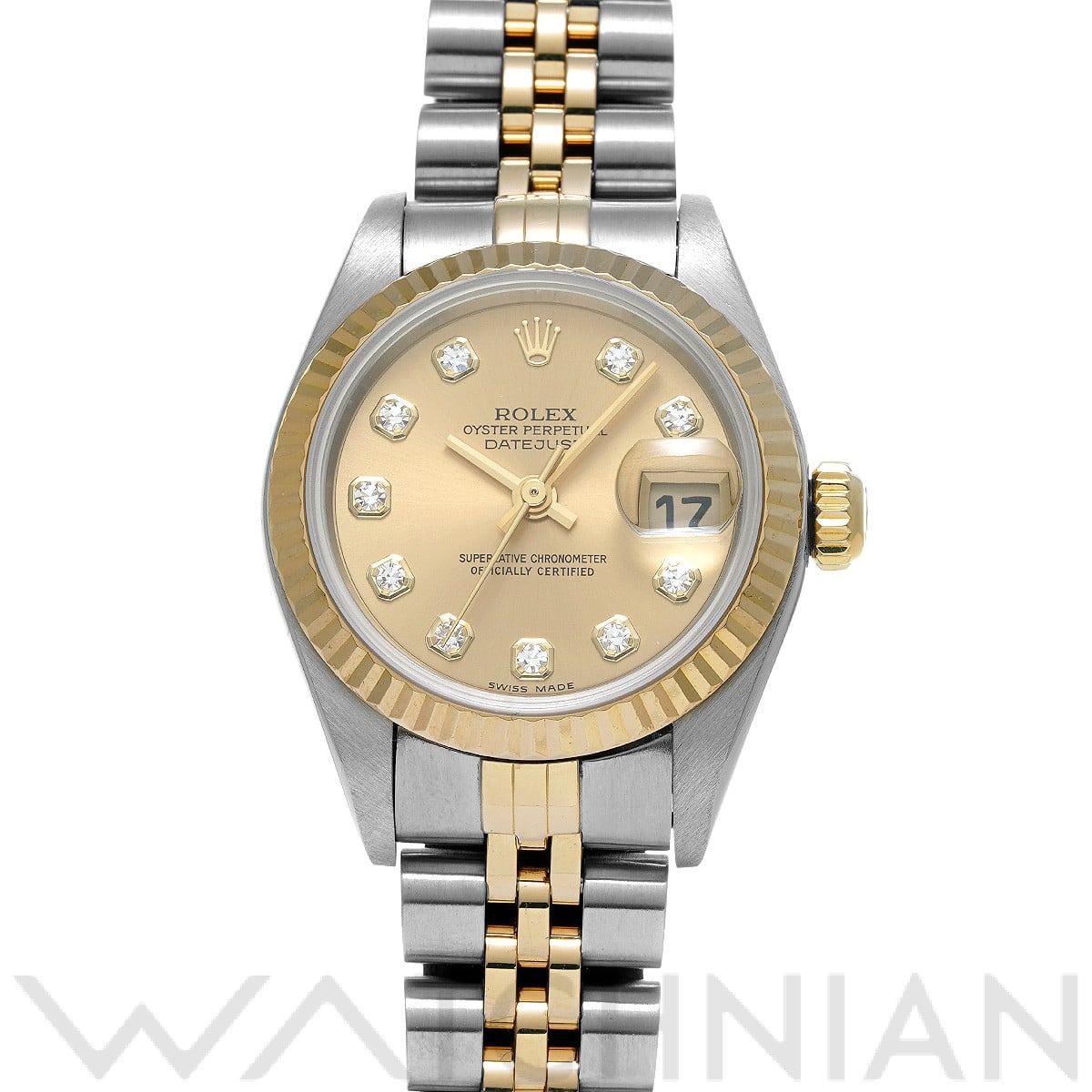 ロレックス デイトジャスト 79173G シャンパン/ダイヤモンド レディース 時計 【中古】【wristwatch】