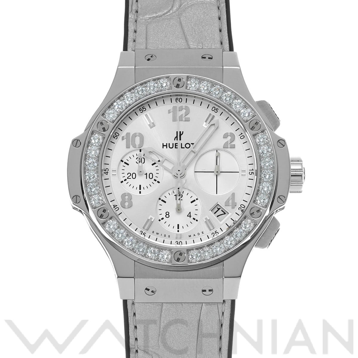 ウブロ / HUBLOT ビッグバン モノクローム スチール ダイヤモンド 341.SX.4310.LR.1204 シルバー メンズ 時計 【中古】【wristwatch】