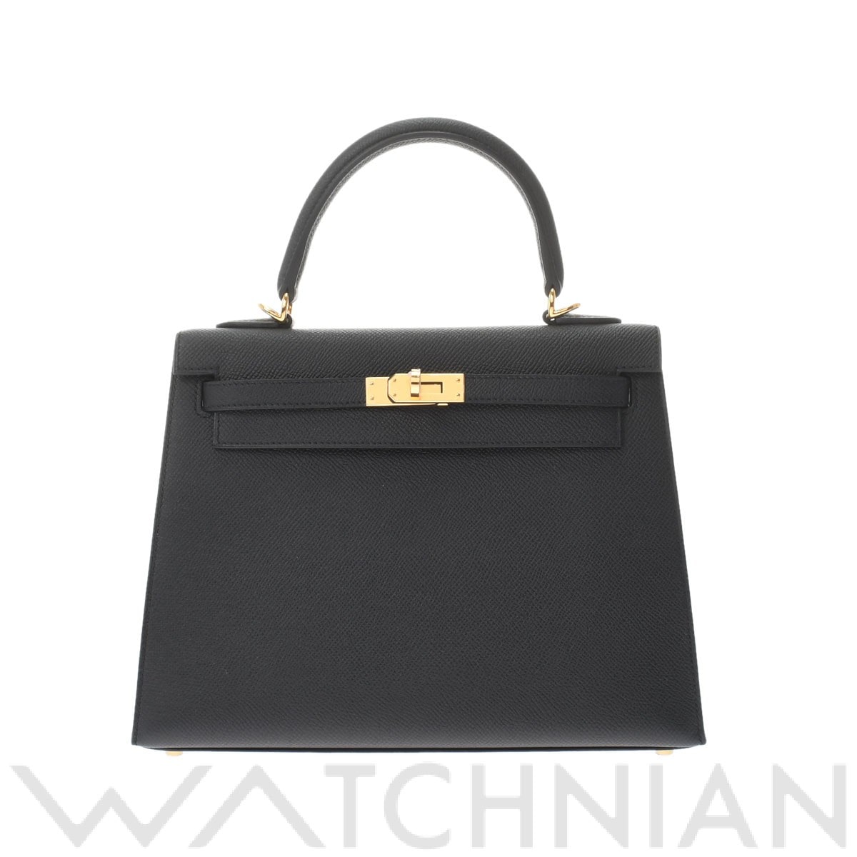 エルメス / HERMES ケリー25 外縫い ブラック/ゴールド金具 ヴォーエプソン レディース バッグ 【新品】【bag】