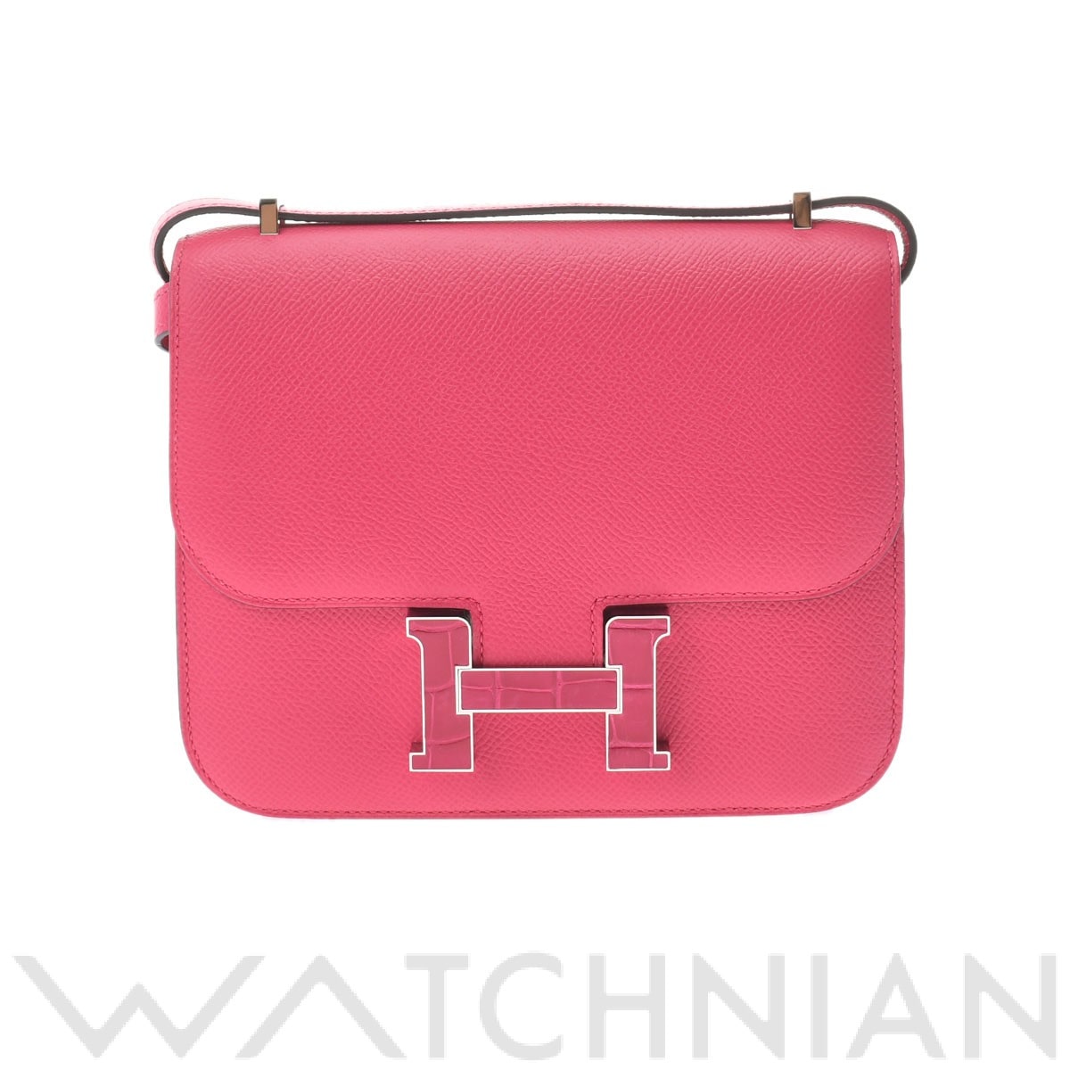 エルメス / HERMES コンスタンス ミニ18 ローズメキシコ/パラジウム金具 ヴォーエプソン レディース バッグ 【未使用】【bag】