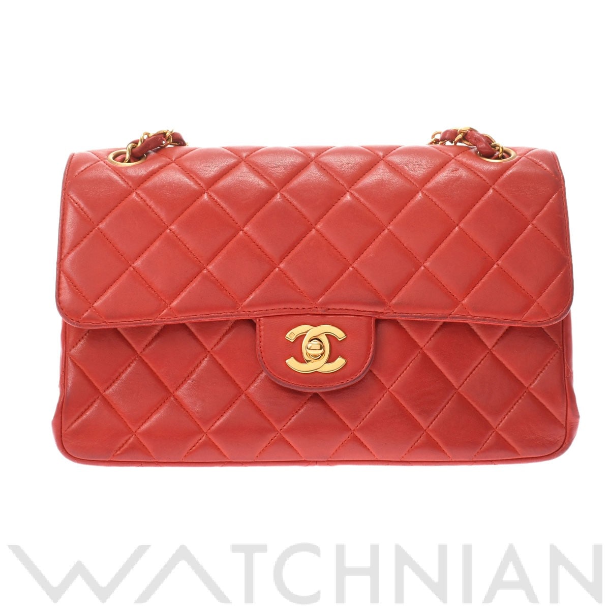 シャネル / CHANEL マトラッセ ダブルフェイス チェーンショルダー レッド/ゴールド金具 ラムスキン レディース バッグ 【中古】【bag】