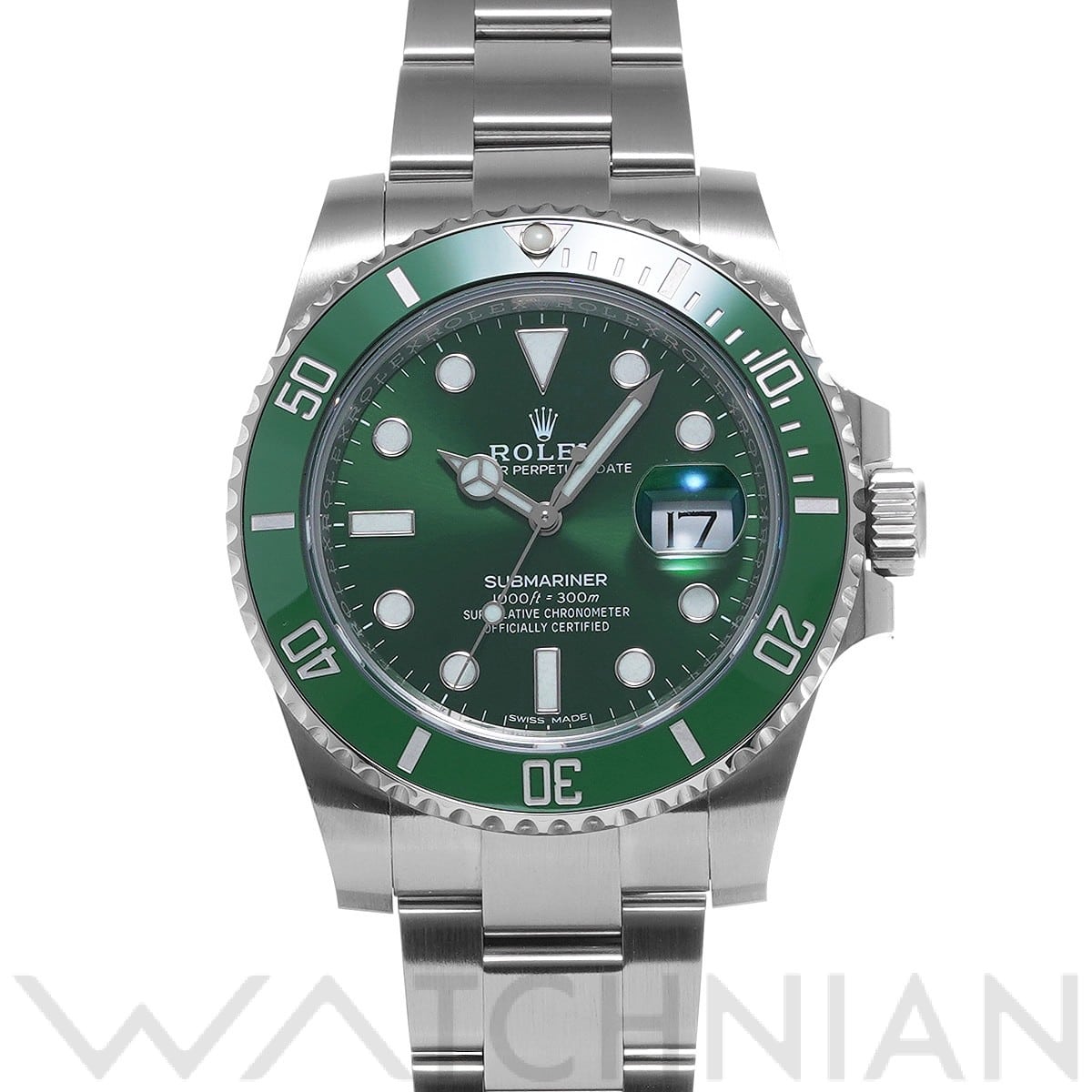 ロレックス サブマリーナ デイト 116610LV グリーン メンズ 時計 【中古】【wristwatch】