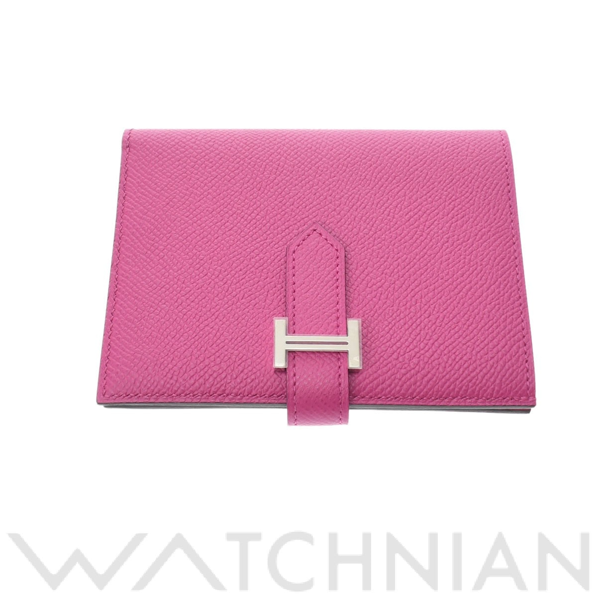 エルメス ベアン コンパクト ローズパープル/パラジウム金具 ヴォーエプソン レディース 財布 【未使用】【purse】