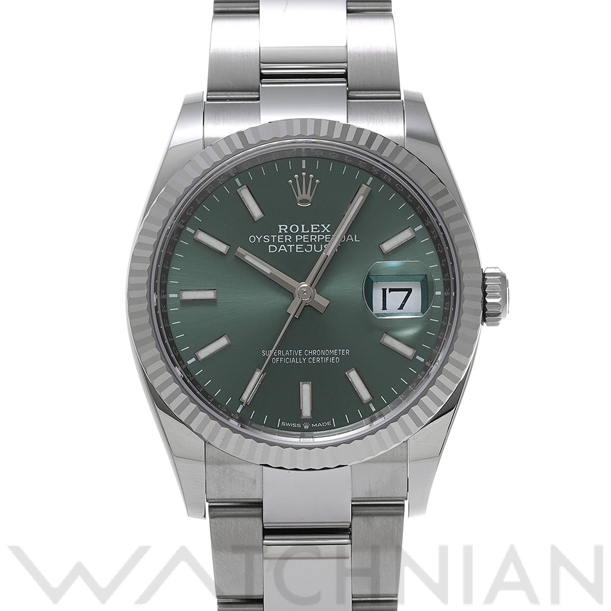 ロレックス デイトジャスト 36 126234 ミントグリーン メンズ 時計 【未使用】【wristwatch】