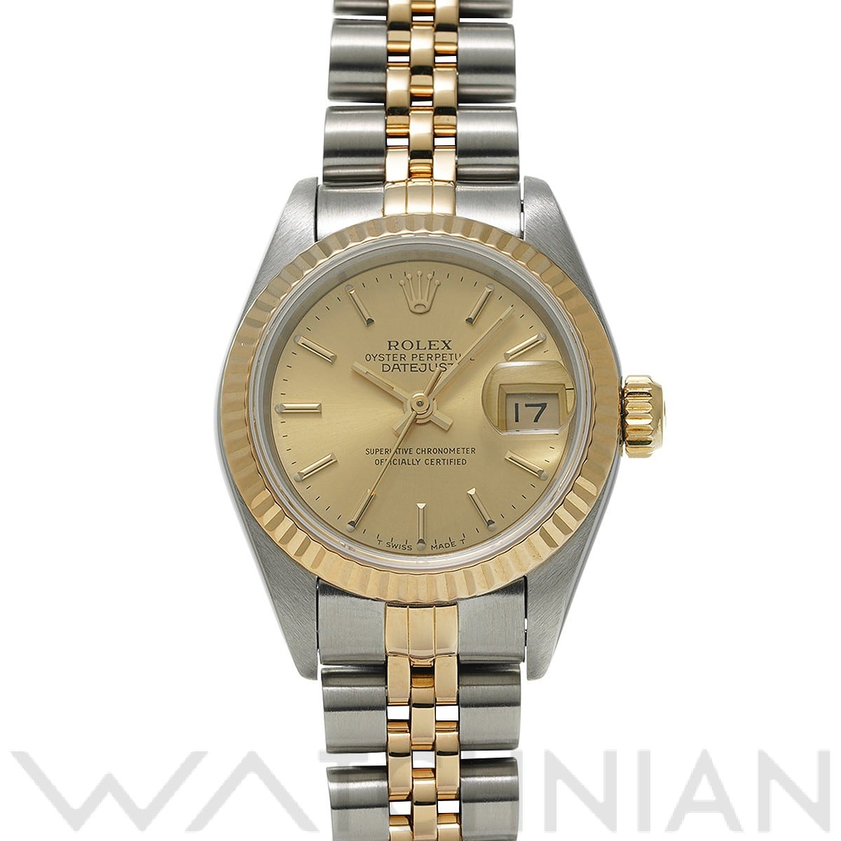 ロレックス デイトジャスト 69173 シャンパン レディース 時計 【中古】【wristwatch】