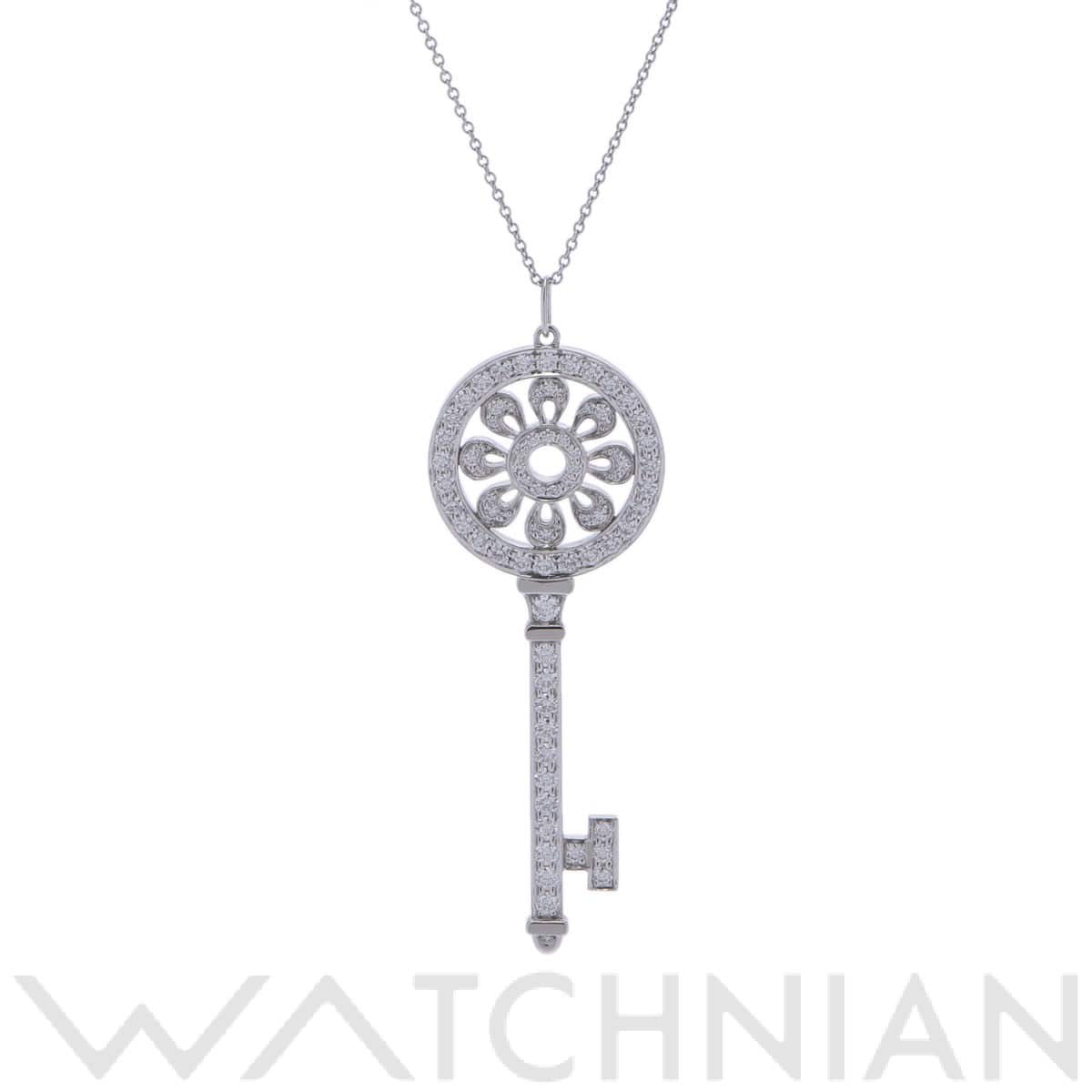 ティファニー ペタルキー ネックレス シルバー Pt950プラチナ レディース ジュエリー 【中古】【jewelry】
