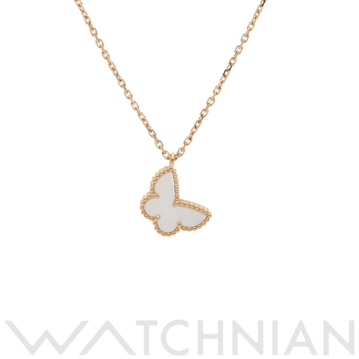 ヴァン クリーフ&アーペル スウィートアルハンブラネックレス パピヨン  ゴールド VCARF69300 K18イエローゴールド YG/ホワイトシェル レディース ジュエリー 【中古】【jewelry】