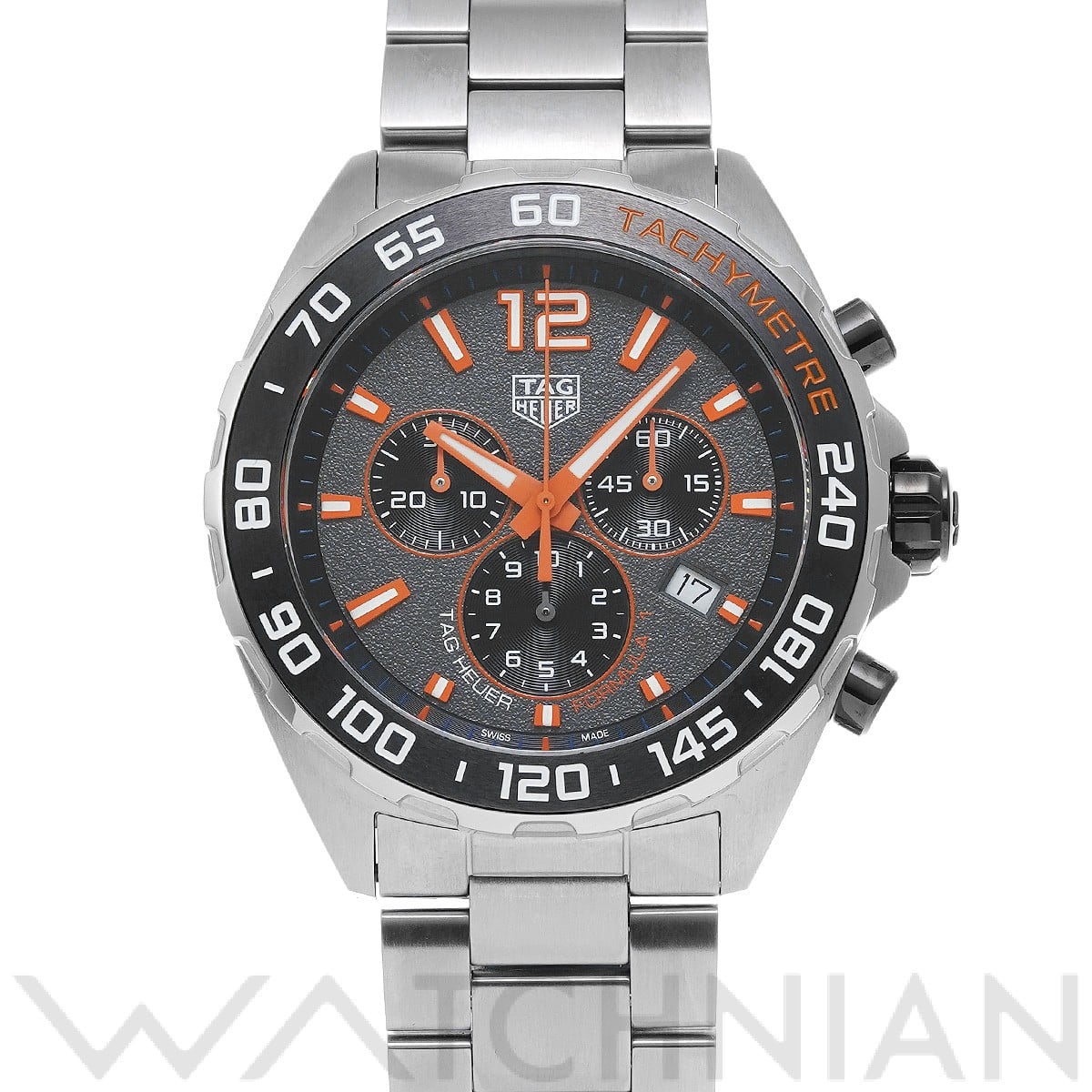 タグ ホイヤー / TAG HEUER フォーミュラ1 クォーツ クロノグラフ CAZ101AH.BA0842 グレー/ブラック メンズ 時計 【中古】【wristwatch】