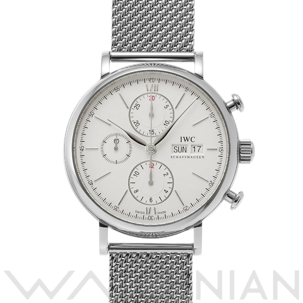 ポートフィノ クロノグラフ IW391009 シルバー インターナショナルウォッチカンパニー IWC メンズ 【中古】