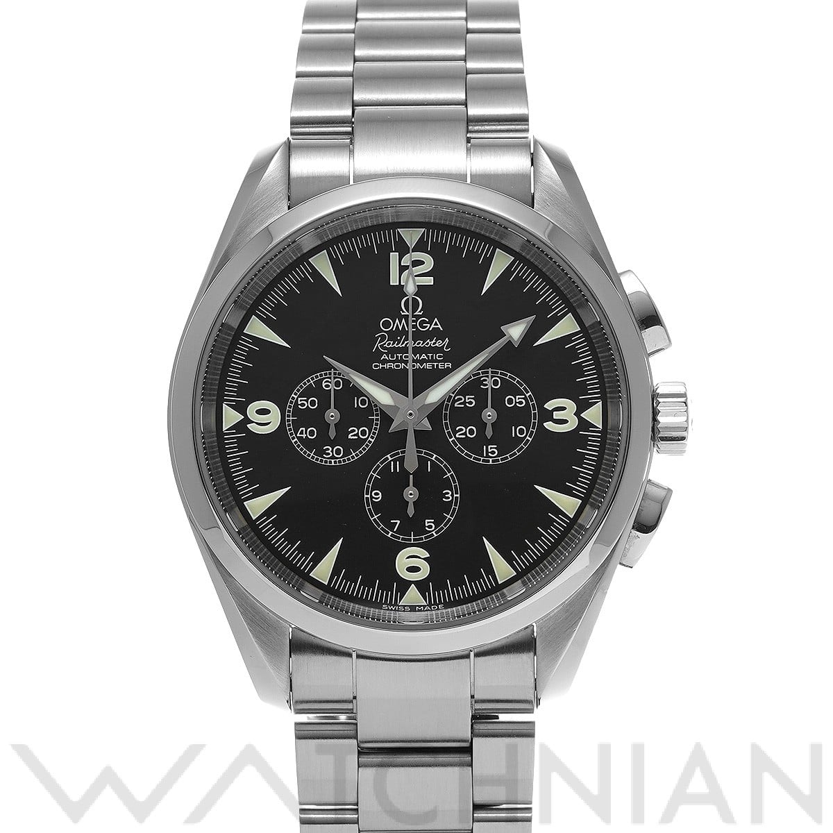 オメガ / OMEGA シーマスター アクアテラ レイルマスター コーアクシャル クロノグラフ 2512.52 ブラック メンズ 時計 【中古】【wristwatch】