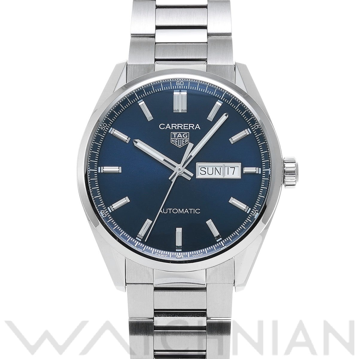 タグ ホイヤー / TAG HEUER カレラ キャリバー5 デイデイト WBN2012.BA0640 ブルー メンズ 時計 【中古】【wristwatch】