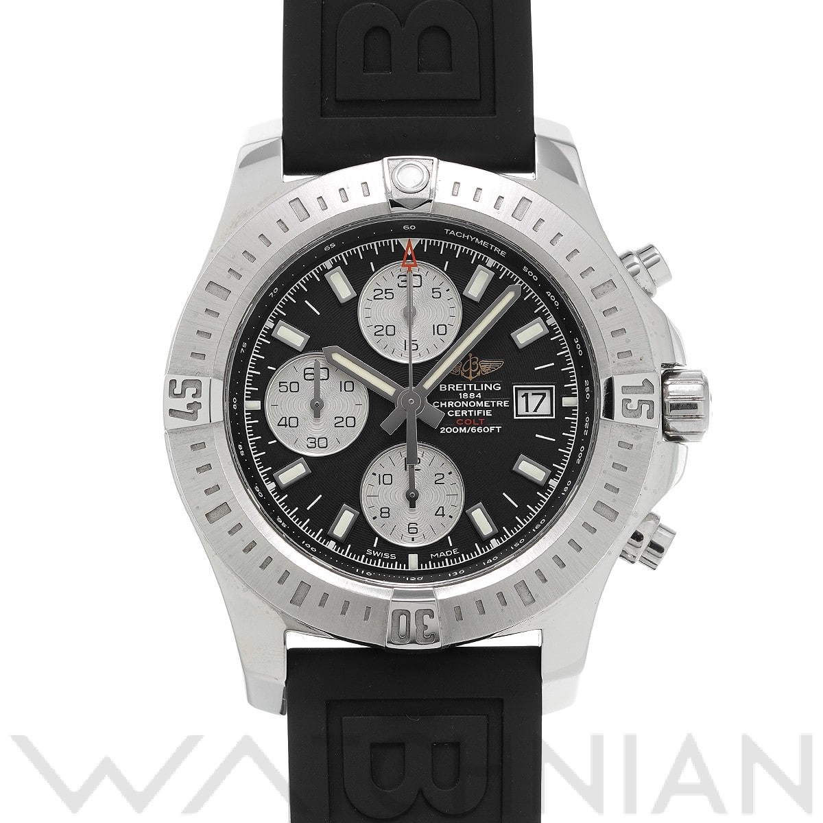 ブライトリング / BREITLING コルト クロノグラフ オートマチック A1338811/BD83 ブラック/シルバー メンズ 時計 【中古】【wristwatch】