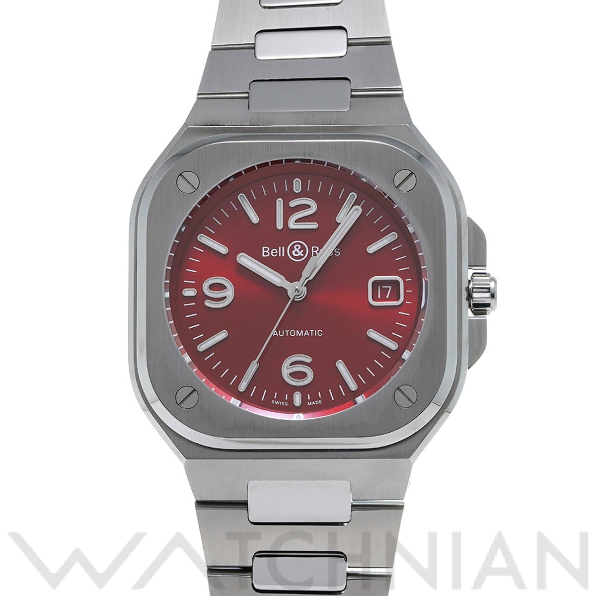 ベル＆ロス BR 05 レッドスチール BR05A-R-ST/SST レッド メンズ 時計 【中古】【wristwatch】