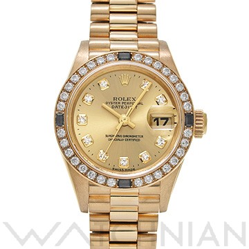 ロレックス デイトジャスト 69088G シャンパン/ダイヤモンド レディース 時計 【中古】【wristwatch】