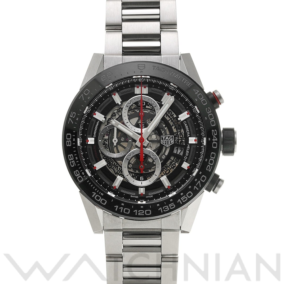 タグ ホイヤー / TAG HEUER カレラ キャリバーホイヤー01 クロノグラフ CAR2A1Z.FT6051 ブラック メンズ 時計 【中古】【wristwatch】