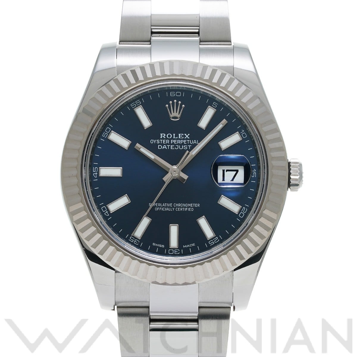 ロレックス デイトジャスト II 116334 ブルー メンズ 時計 【中古】【wristwatch】