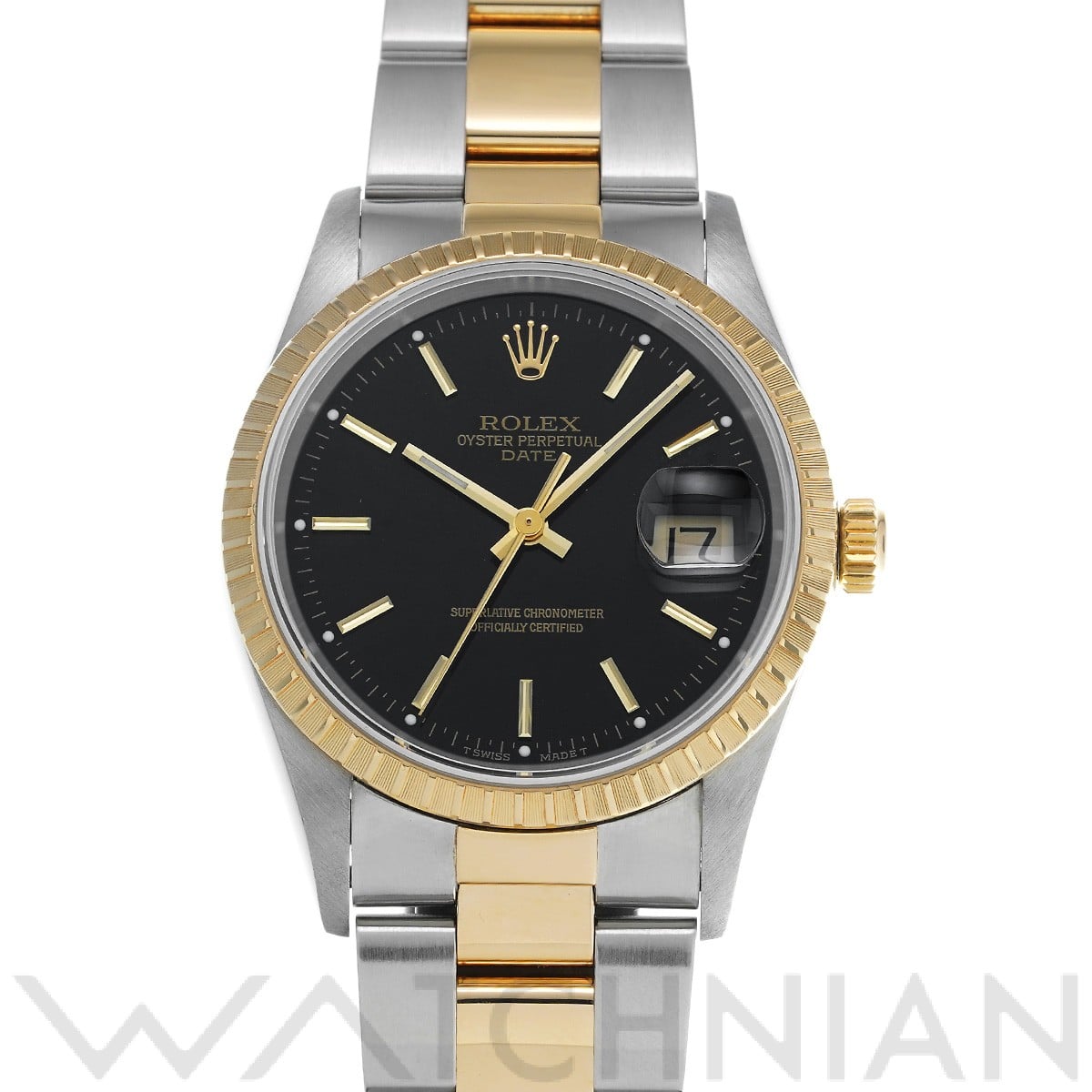 ロレックス / ROLEX オイスターパーペチュアル デイト 15223 ブラック メンズ 時計 【中古】【wristwatch】