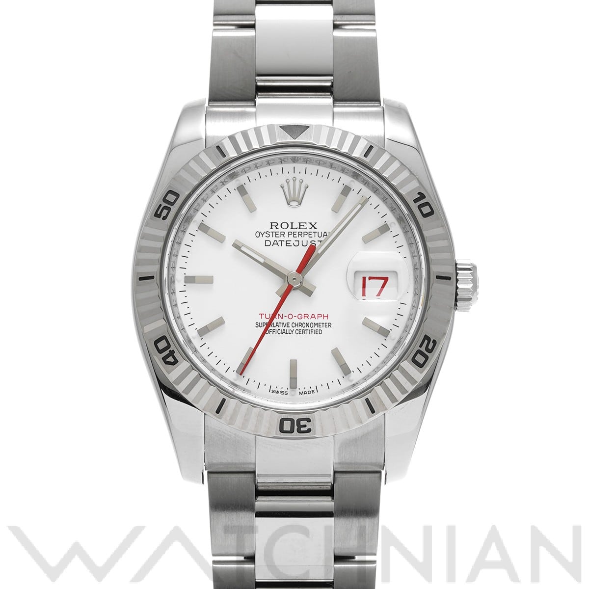 ロレックス デイトジャスト ターノグラフ 116264 ホワイト メンズ 時計 【中古】【wristwatch】