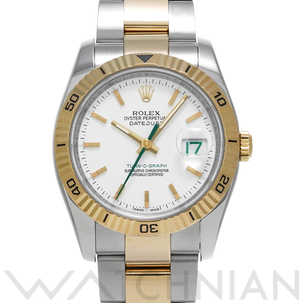 ロレックス デイトジャスト ターノグラフ 116263 ホワイト メンズ 時計 【中古】【wristwatch】