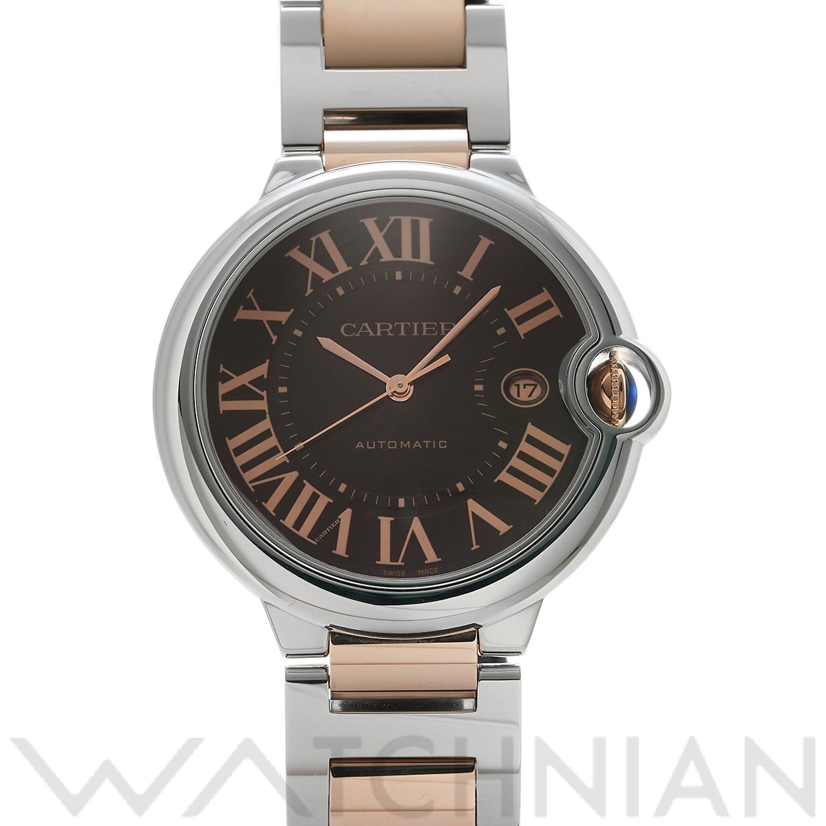 カルティエ / CARTIER バロンブルー ドゥ カルティエ 42mm W6920032 チョコレート メンズ 時計 【中古】【wristwatch】