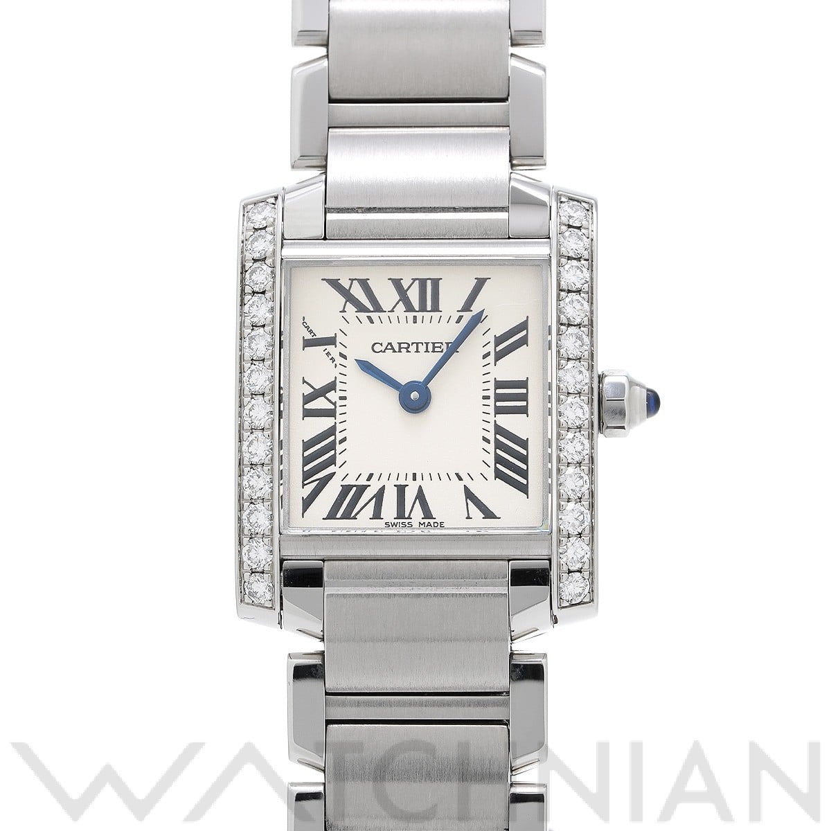 カルティエ タンク フランセーズ SM W4TA0008 シルバー レディース 時計 【中古】【wristwatch】