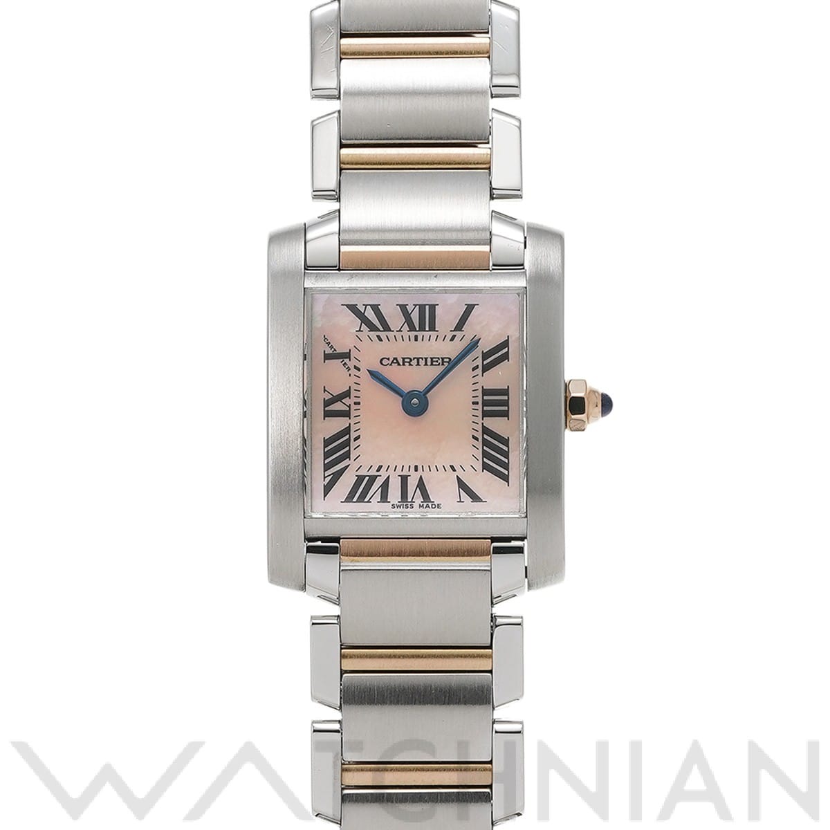 カルティエ / CARTIER タンク フランセーズ SM W51027Q4 ピンクシェル レディース 時計 【中古】【wristwatch】