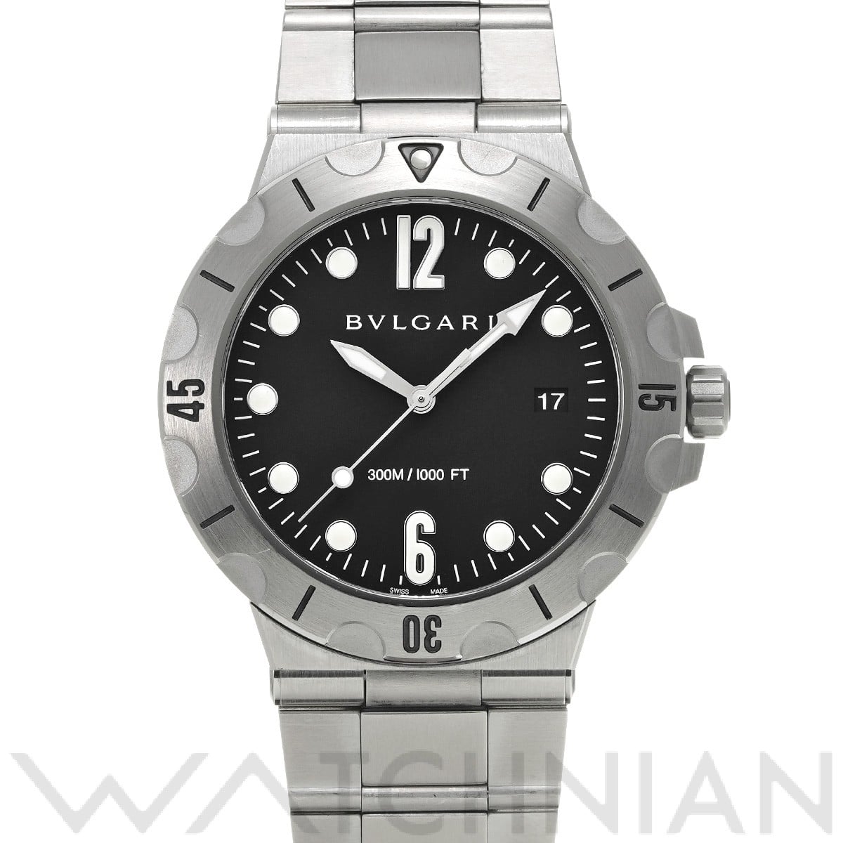 ブルガリ / BVLGARI ディアゴノ スクーバ DP41BSSSD ブラック メンズ 時計 【中古】【wristwatch】