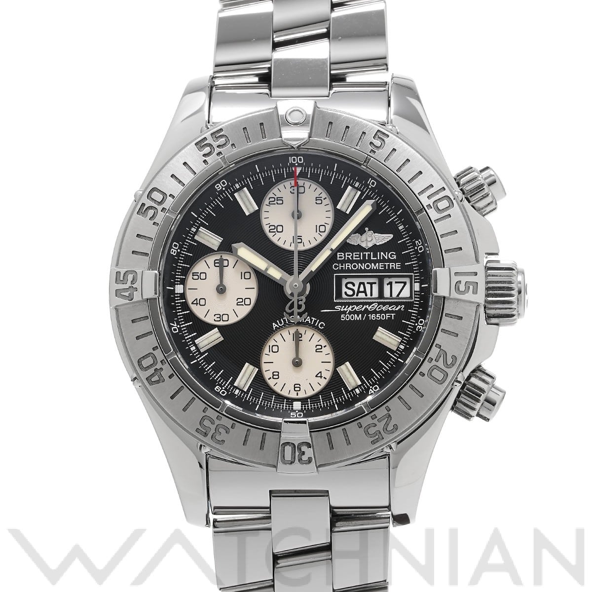 ブライトリング / BREITLING クロノ スーパーオーシャン A111B83PRS ブラック/シルバー メンズ 時計 【中古】【wristwatch】