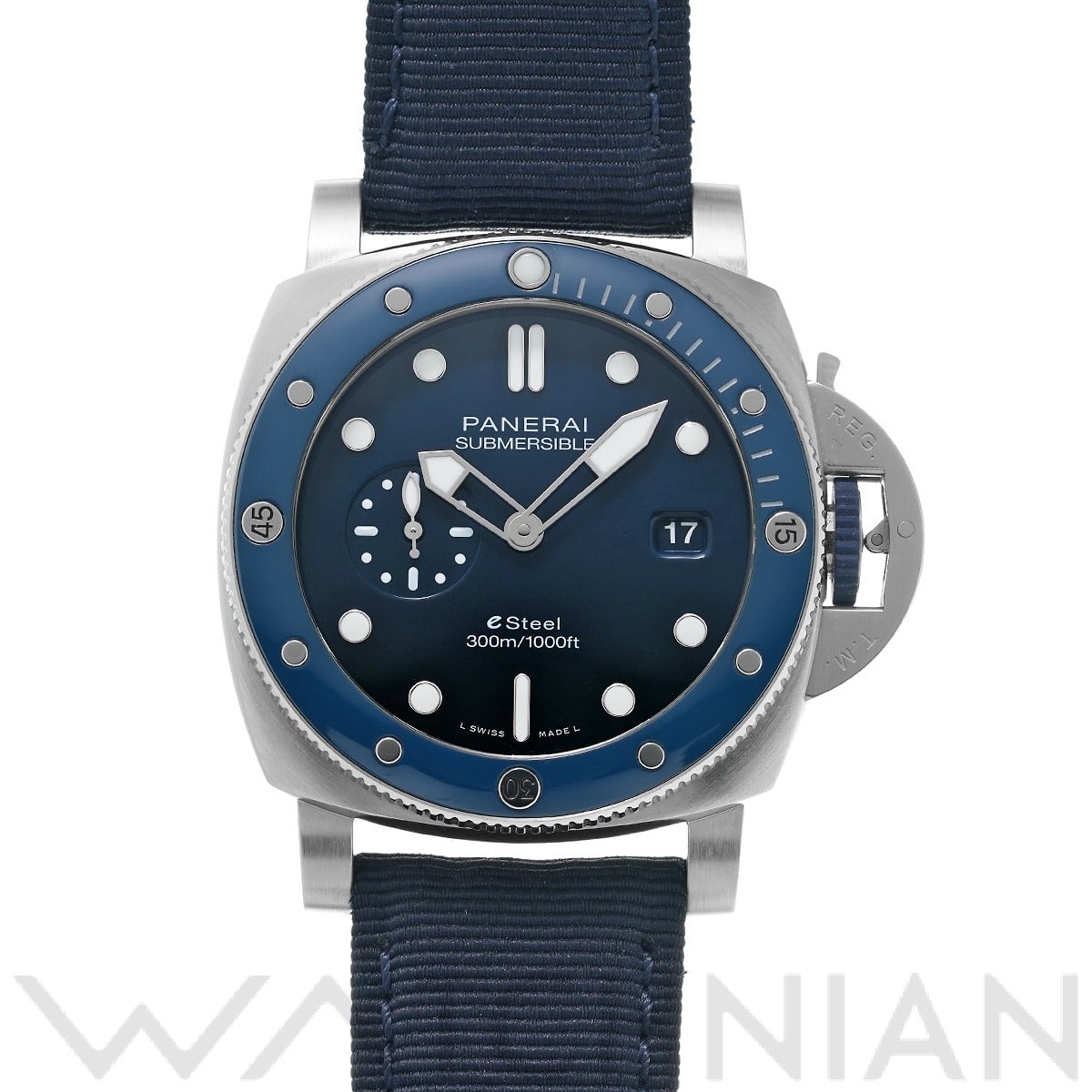 サブマーシブル クアランタクアトロ ブループロフォンド eスチール PAM01289 Y番(2022年製造) ブルー・グラデーション パネライ PANERAI メンズ 【中古】