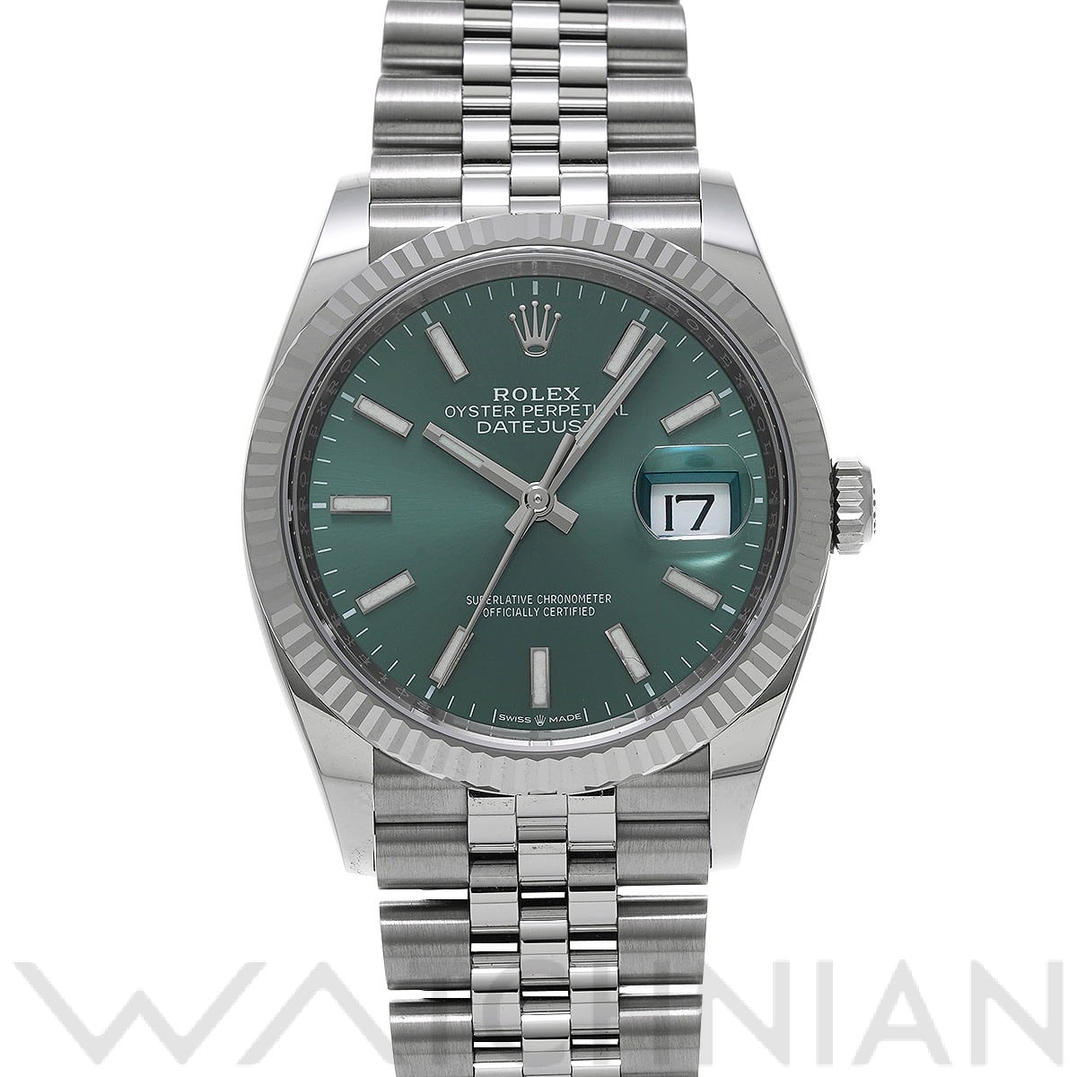 ロレックス デイトジャスト 36 126234 ミントグリーン メンズ 時計 【未使用】【wristwatch】