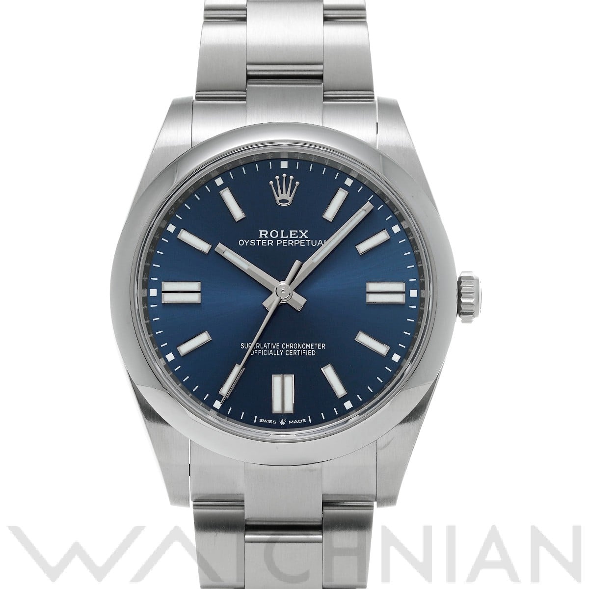 ロレックス オイスターパーペチュアル 41 124300 ブライトブルー メンズ 時計 【中古】【wristwatch】