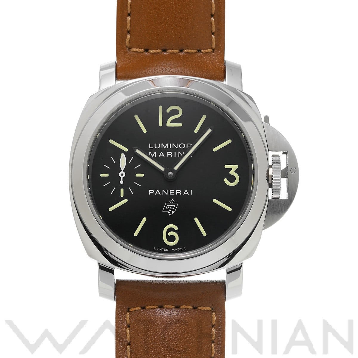パネライ / PANERAI ルミノールマリーナ ロゴ アッチャイオ PAM01005 ブラック メンズ 時計 【中古】【wristwatch】